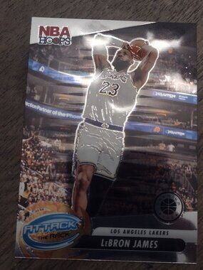 Panini NBA Hoops Silver Prism LeBron James Lakers basketball card